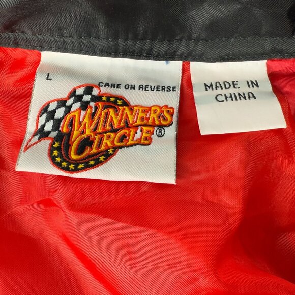 Winners Circle Bud Racing Dale Jr. Red & Black Nylon Jacket L - Picture 5 of 13